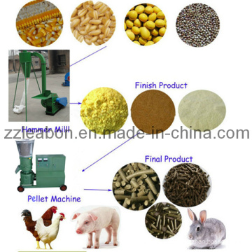 Small Farm Feed Pellet Mill Feed Processing Equipment 500kg/H 3-5mm Particle Grain Grinding Mill